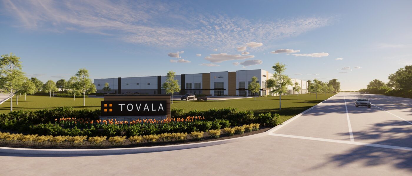 Rendering of Brennan Investment Group’s 140,340-square-foot build-to-suit food processing facility for Tovala in Winfield, Illinois.